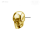 18K Gold Push In Skull