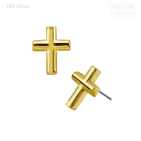 18K Gold Push In Kreuz 5mm