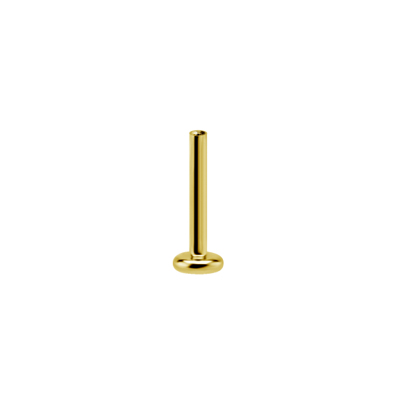 Gold PVD Labret Pin 4mm Plate