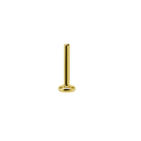 Gold PVD Titan Internal Thread Labret 3er Platte 1,2x7 mm