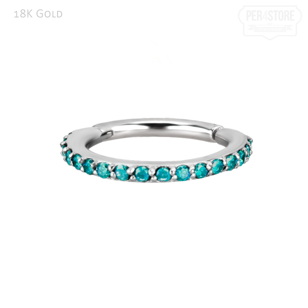 Jewelled Hinged Ring 1.2 x8mm
