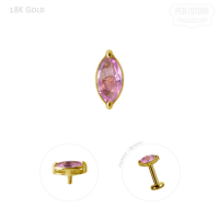 18K GOLD Aufsatz Marquise Pink Sapphire
