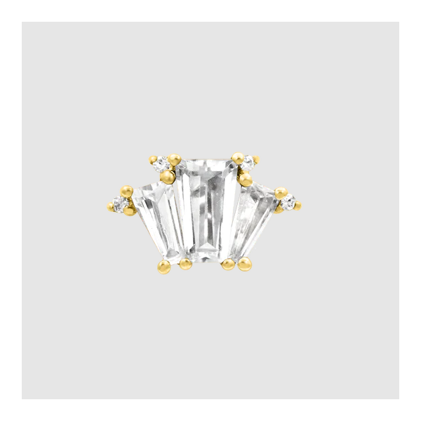 Titan mit 14K  Internal Aufsatz w stones