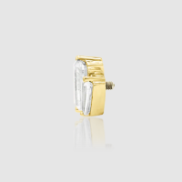 Titan mit 14K  Internal Aufsatz w stones