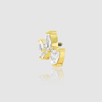 Titan mit 14K  Internal Aufsatz Krone w stones
