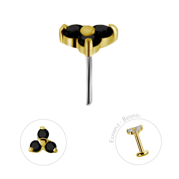 Titan mit 18K  Push In Trinity Attm. Black