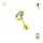 14K Gold Internal Labret Teardrop 1.2 x x8mm