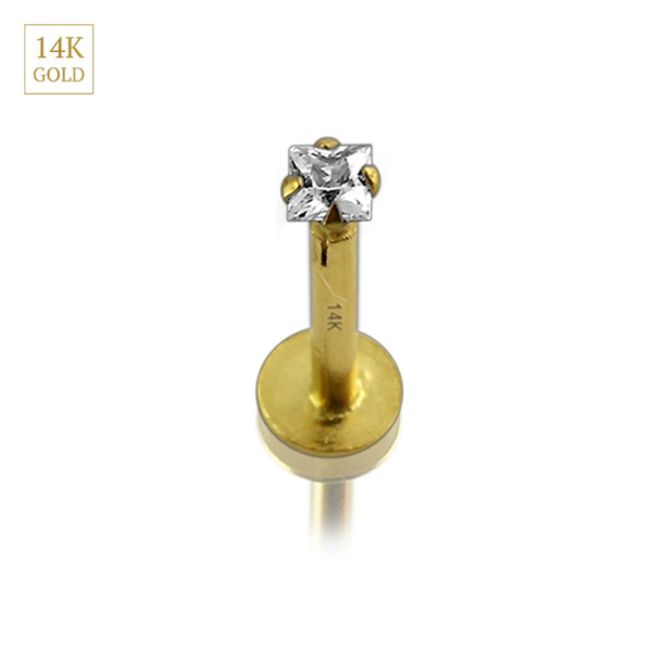 14K Gold Int. Labret 1.2x6x3