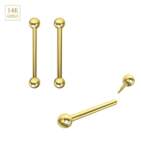 14K Gold Internal Barbells