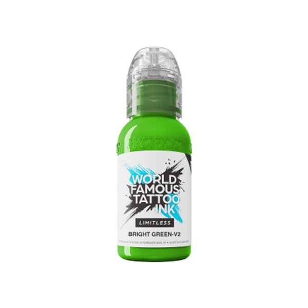 World Famous Limitless Tattoo Ink - Bright Green v2 30ml