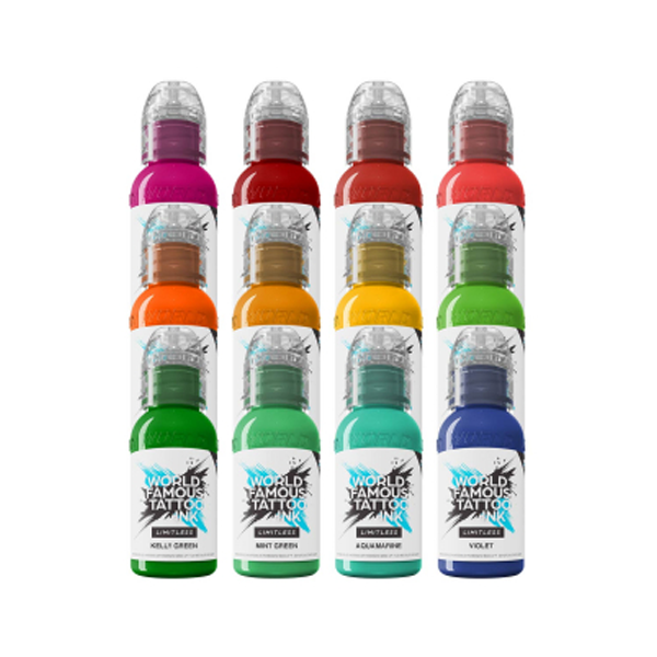 World Famous Limitless Tattoo Ink - Dragon Set - 12x 30ml