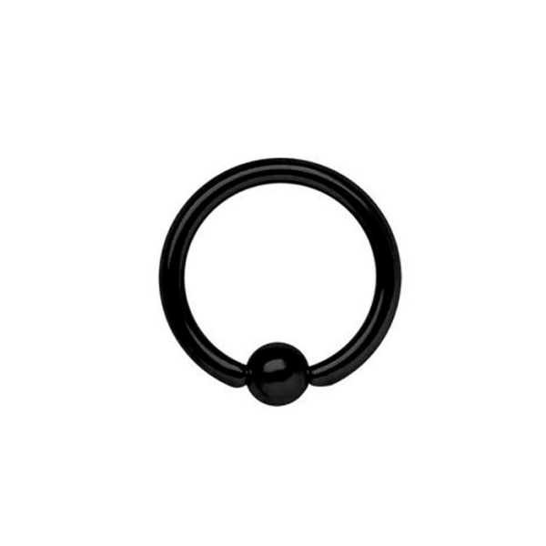 Ball Closed Ring-Steel Black PVD
