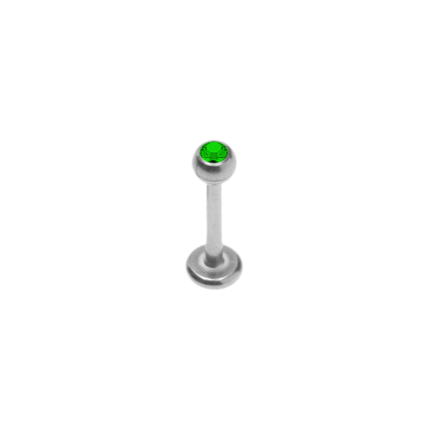 Labret w jewelled ball 1.2x8x3