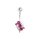 Jewelled Design Navel Banana 1.6x10
