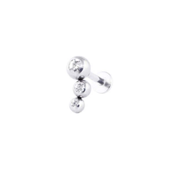 Tripe jewelled earring